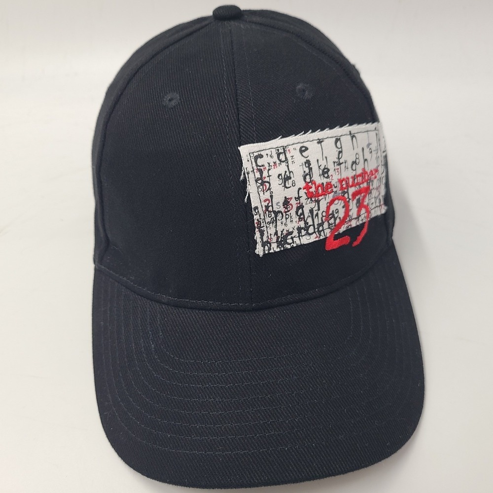 Vintage The Number 23 Movie Promo Hat Adjustable 2007 Thriller Mystery Black Men